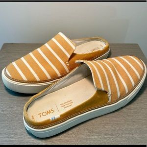 Toms Sunrise Sunflower Riviera Stripe Mule 8.5